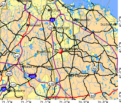 brockton massachusetts map